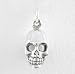 Small Three Dimensional Skull Pendant in Sterling Silver, #8292