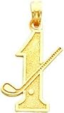 14K Gold #1 Golf Club & Ball Charm Golfing Sports