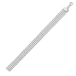 14K White Gold Balinese Bead Bracelet - 7.25 inches