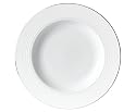 Gordon Ramsay tableware by Royal Doulton. 30cm white bone china rim bowl with platinum rim