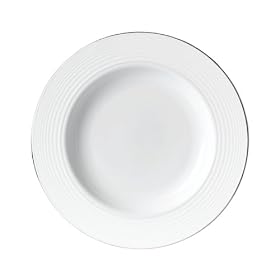 Gordon Ramsay by Royal Doulton Platinum Band 11-Inch Large Rim Soup Bowl by Royal Doulton