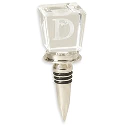 3D Laser Etched D Monogram Wine Stopper