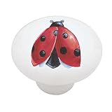 Ladybug Flight Decorative High Gloss Ceramic Drawer Knob