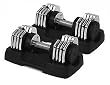 Two (2) 50 lb. Bayou Chrome Adjustable Dumbbells