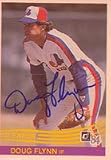 Doug Flynn, Montreal Expos, 1983 Donruss Autographed Card