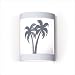 Twin Palms One Light Wall Sconce Finish: Fleet Blue Acrylic, Diffuser: No, Wet Location Sealed Top: No