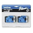 Brother 3/8 Inch x 25 Feet White On Black For P-Touch 2 Pack (TC34Z)