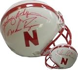 Mike Rozier Autographed/Hand Signed Nebraska Cornhuskers Replica Mini Helmet 3 sigs