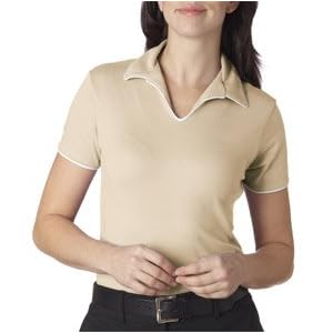 Buy 8504 UltraClub Ladies Stripe Intlck Polo by UltraClub