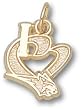 Charlotte Bobcats "I Heart Logo" 1/2" Charm/Pendant -14K/10K, Stainless Steel or Gold Plated