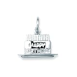 Sterling Silver Birthday Cake On A Plate Charm