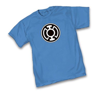  Officially Licensed DC Comics Blue Lantern Symbol T-Shirt