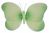 10 Green Sequined Butterfly nylon hanging ceiling wall baby nursery room wedding decor