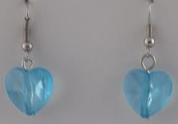 Sky Blue Heart Earrings