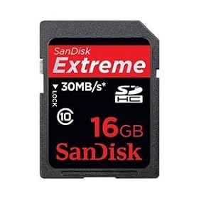 Sandisk 16GB Extreme 30MBS Secure Digital SD Card - Class 10