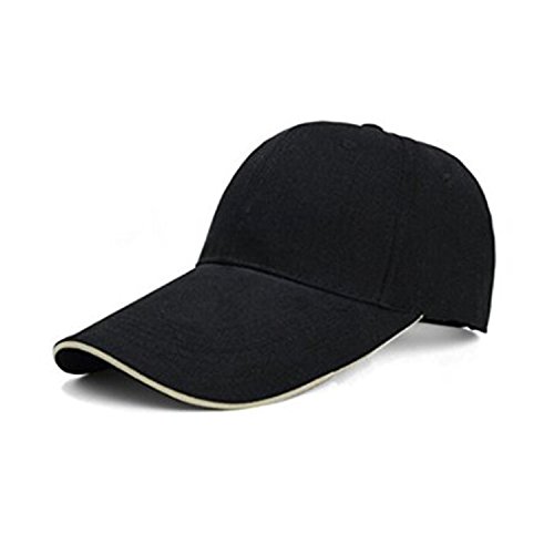 Dealzip Inc® Unisex Adult Cotton Solid Color Extended Brim Fitted Peak Baseball Hat Cap