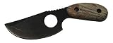 Metal Camo Handle Skinner w/Finger Hole w/Black Blade & Nylon Sheath