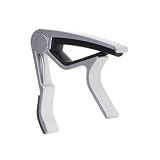 Trigger capo for electric and acoustic guitars - Silver - 3 month guarantee!