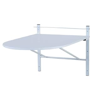 Wand - KLAPPTISCH inkl. 2 Klapp - HOCKER weiß Wandtisch Klappstuhl