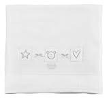 Teddies Cottage - Fleece Blanket White - Cot/CotBed