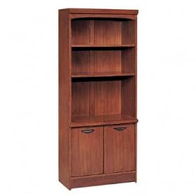 Eclipse Five Shelf Bookcase with Doors Cherry
