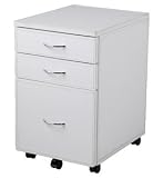 ITALMODERN Laurence Leather Hi Filing Cabinet; White Leather