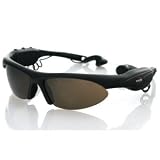 Amp Sunglass w/MP3 Player, Nylon Frame, Smoke Polarized Lens