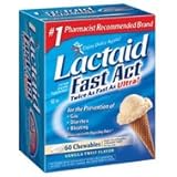 Johnson and johnson lactaid fast act lactase enzyme supplement chewable tablets - 60 ea