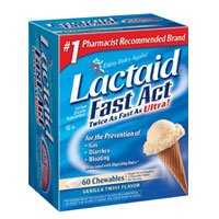 Johnson & johnson lactaid fast act lactase enzyme supplement chewable tablets - 60 ea