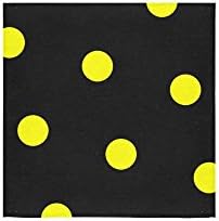 Dots Yellow Hexagon Polka Black Custom Face Towels Hand Towel Bathroom Shower Towel Bath Towel Hotel &amp; Spa Towels One-sided Printing (13" x 13")