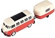 Model Power 1/87 VW Bus w/Camper Trailer (colors may vary)