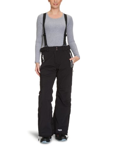 Killtec 19378  Damen Funktionshose mit abzipbarem Latz und Kantenschutz Esma, schwarz (200), 42