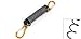Travel Portable Gold Tone Aluminum Alloy Clip Hook Carabiner Coil Lanyrad