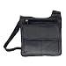 Piel Slim Line Mail Bag (Black )