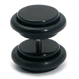 Body Jewellery | Acrylic Fake Ear Plug | Illusion of Acrylic Plug (with 8mm diam. disks) | Black