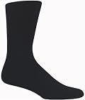Diabetic Socks |Mens Black Crew Socks 3 Pack