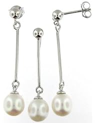 Sterling Silver and Freshwater Pearl Earring and Pendant Set
