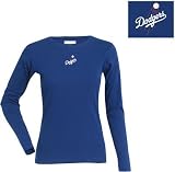 MLB Los Angeles Dodgers Dark Royal Womens Long Sleeve Signature Tee