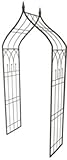 IMAGE OF Panacea Products Ogee Top Garden Arbor with Finials, Black