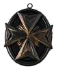 Gasoline Glamour Black Leather Large Black Iron Cross Charm Necklace