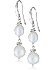 Honora "Crush" White Freshwater Cultured Pearl Dangle Earrings