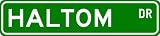 HALTOM Street Sign ~ Personalized Family Lastname Sign ~ Gameroom, Basement, Garage Sign **