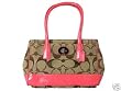 Coach Hamptons Stripe Signature Carryall Bag Purse Tote 11620 Khaki Mahogany