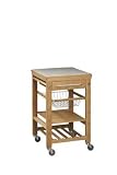 Linon Home Decor 44031BMB-01-KD-U Inlaid Granite Top Work Island