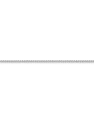 14k White Gold 16in 1.8mm Flat Wheat Necklace Chain. Metal Wt- 4.11g