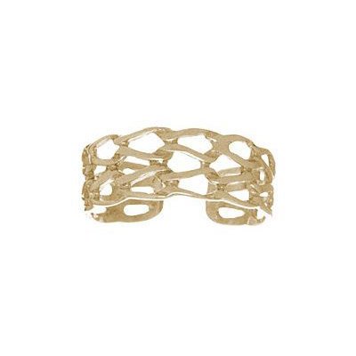 18kt Gold over Sterling Silver Interlocking Open Band Toe Ring
