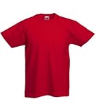 Fruit of the Loom Childrens T Shirt in Red Size 3-4 (SS6B)