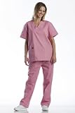 Unisex Solid Scrub Set - 2 Pockets