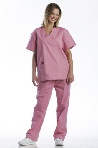 Unisex Solid Scrub Set - 2 Pockets