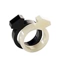 Acrylic Diamond Silhouette Ring Set Blk-Wht 6
